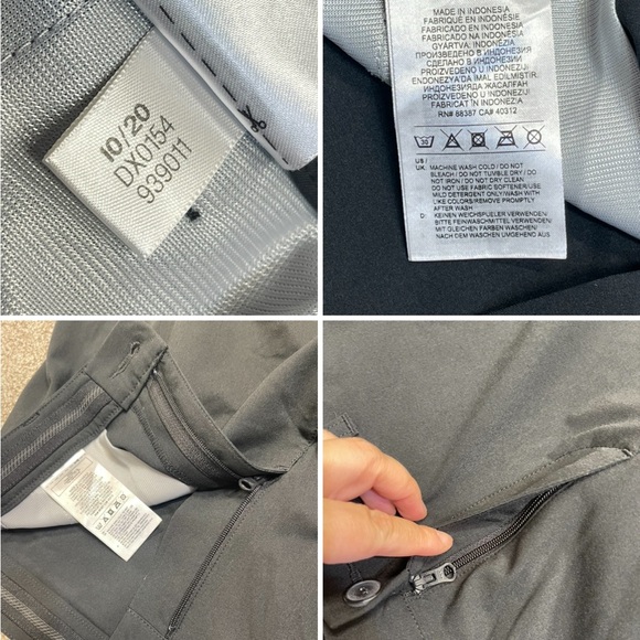 Adidas Womens athletic straight golf pants sz large black stretch pants workout - Picture 10 of 12